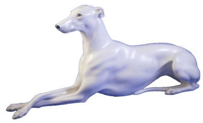 Augarten Porzellan Greyhound Hund Figur Figur Wien #2