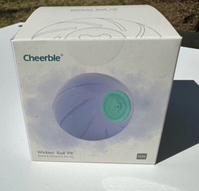 Cheerble Wicked Ball PE Purple Rechargeable Interactive Ball For Dogs NEW