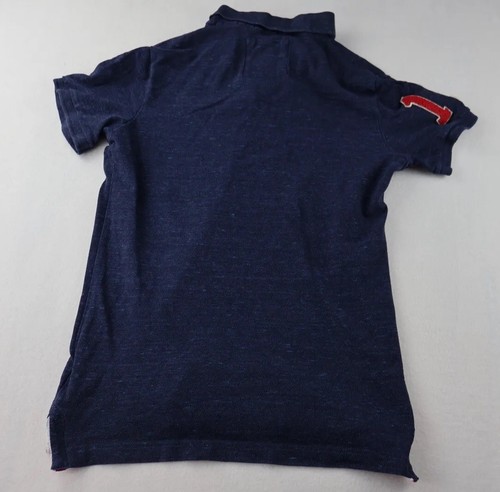 Superdry Shirt Mens Medium Polo Blue Casual Classic Japan Pique Short Sleeve - Picture 10 of 10