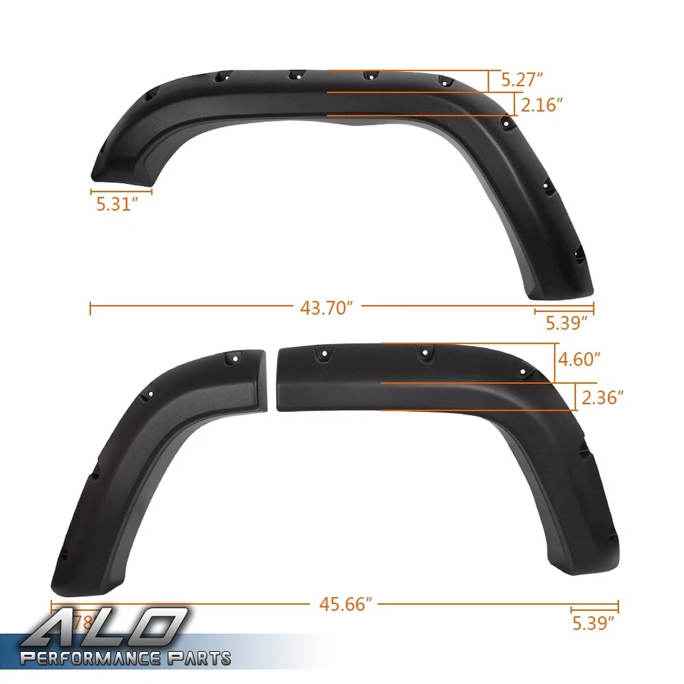 Fit For 84-01 Cherokee XJ 4-Door Pocket Rivet Off-road Wheel Wide Fender Flares Foto 2 de 4