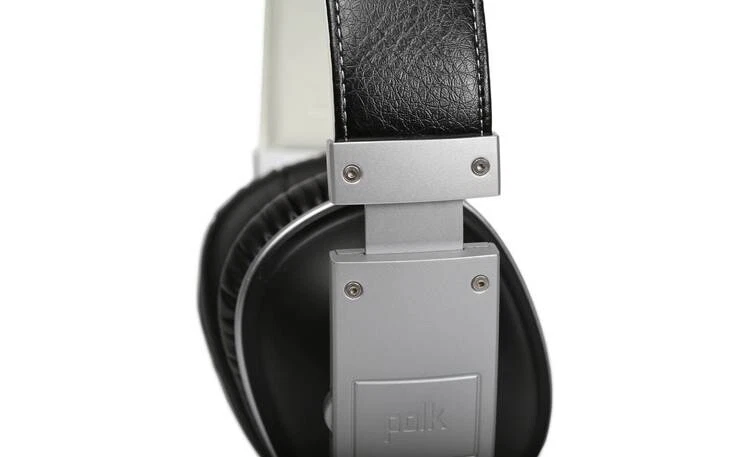 Auriculares con hebilla Polk Audio - Negro/Plateado - Control de 3 botones, Micrófono, Nuevos Foto 2 de 4