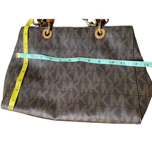 Michael Kors MD Cynthia MK Signature Logo Satchel, Shoulder Bag BROWN - Picture 12 of 12