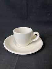 Espresso Cup & Saucer White Fine China 100ml - set of 6