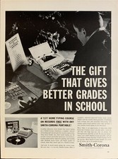 Vintage 1958 Smith-Corona Home Typing Course W/ Purchase Print Ad Advertisement