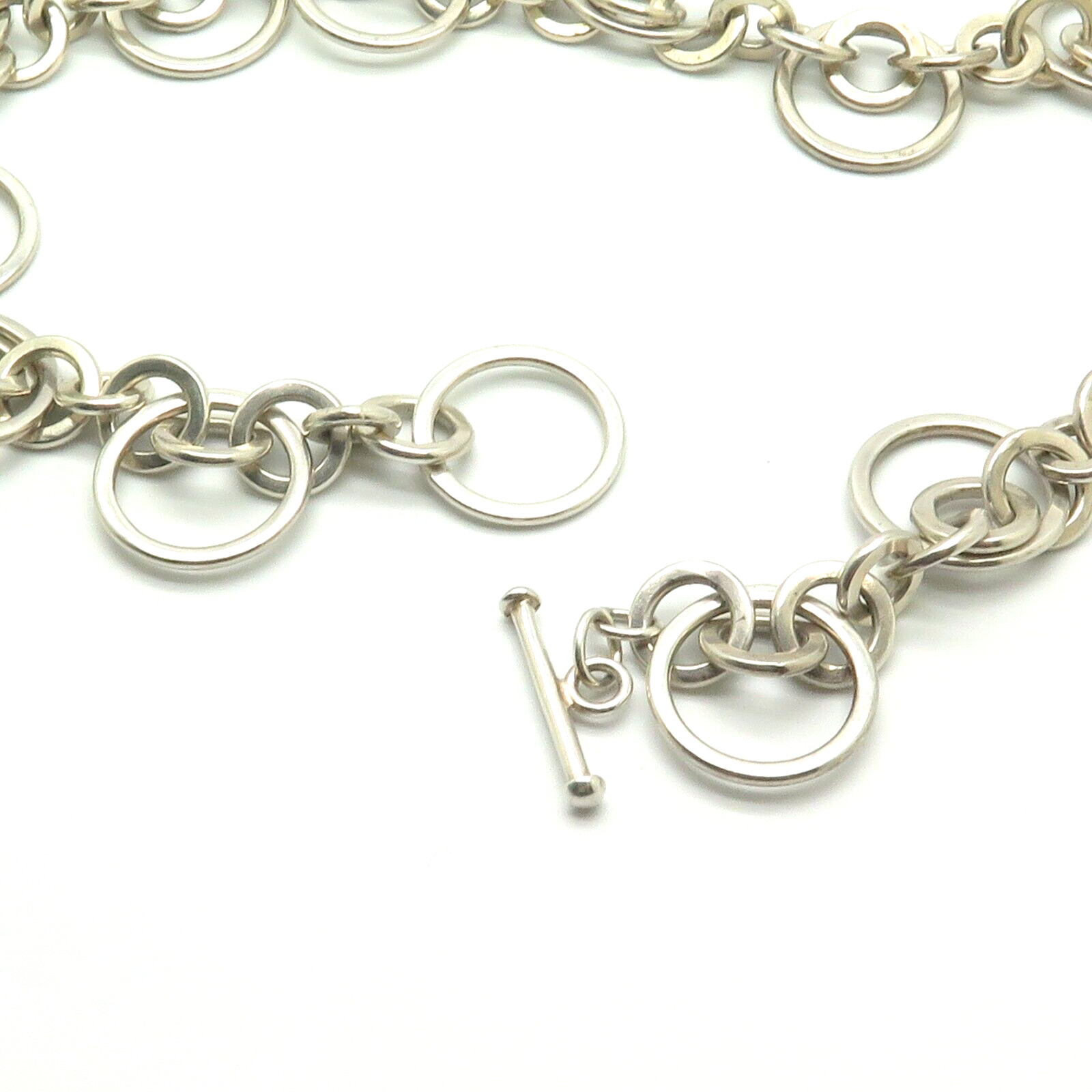 925 Sterling Silver Interlocking Circles Choker N… - image 4