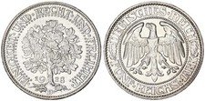 Deutschland / Weimar 5 Reichsmark 1928 D Eichbaum * fast Stempelglanz   120313