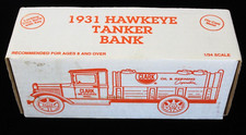 Clark 1931 Hawkeye Tanker Bank w/Key 3726 ERTL 1993 NRFB