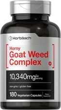 Horny Goat Weed Complex | 10,340 mg | 180 Capsules Vegetarian Maca Yohimbe USA