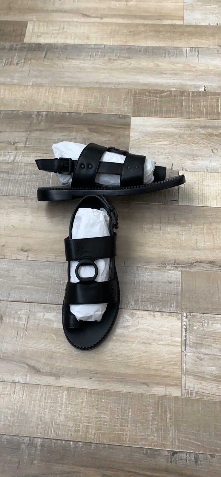 Bottega Veneta Sandals Infra Pelle Cuoio Black Typhoon Calf Size 