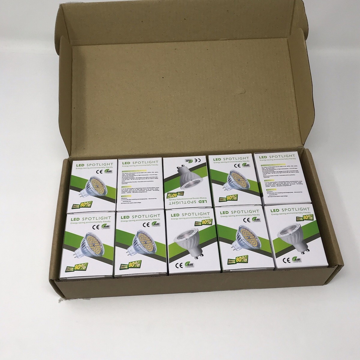 GU10 LED Spotlight 60 LEDs 3000K AC85 265V Light Bulb 10 Pack | eBay