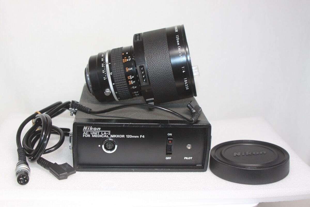 Nikon Medical Nikkor 120mm F/4 MF Lens + AC UNIT LA-2 Cords Nikon Medical Nikkor 120mm F/4 MF Lens + AC UNIT LA-2 Cords