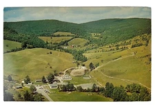 Downsville New York NY Aerial View Roundup Ranch in Happy Valley Postcard