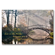 Love Canvas Art Print Love is the Bridge - With or Without Message. 4 Sizes.