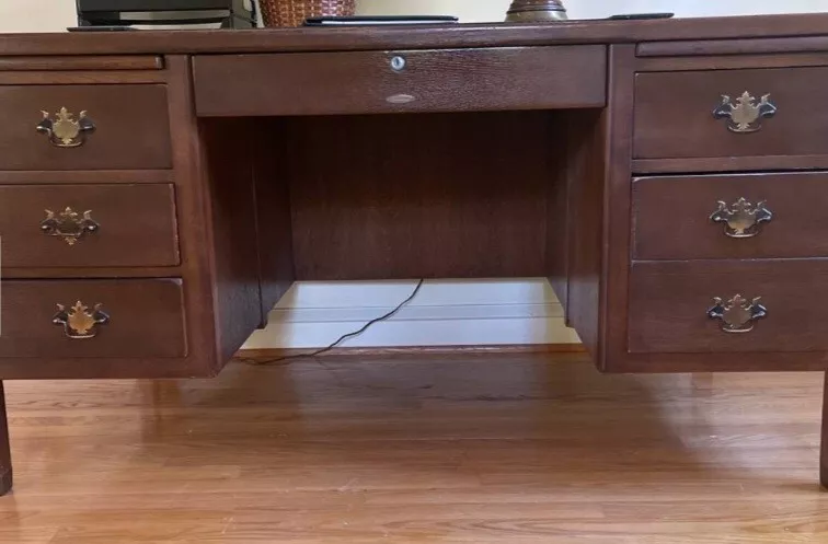 J.B. Van Sciver Co. large vintage desk 60