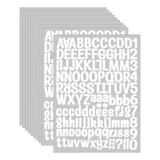 1260 Pieces 10 Sheets A4 Vinyl Letter Sticker, Self Adhesive Letters Numbers 