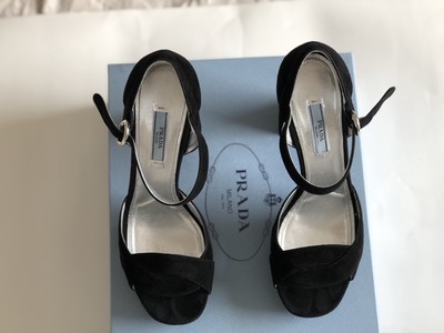 prada black platform sandals