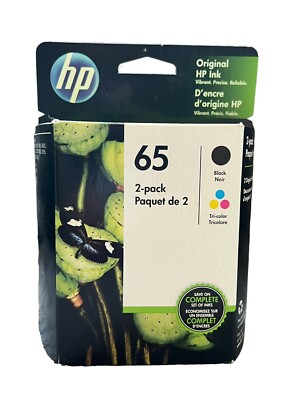 Hp65 Pac HP 65 Color Combo Pack Ink - Black & Tri-Color ( T0A36AN#14) [EXP: 05/ ...