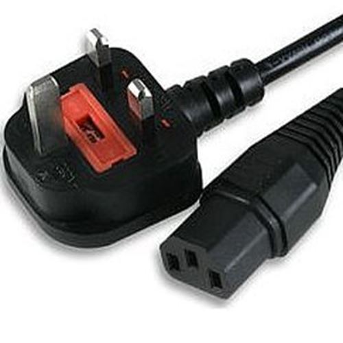 1 x Mains Lead UK Mains Plug To IEC Socket 1.95M - Picture 1 of 1