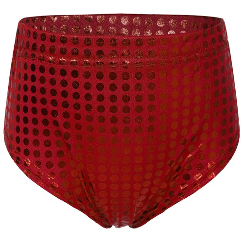 Kids Girls Dancewear Exercise Metallic Dots Stretch Underwear Workout Briefs - Picture 15 of 50