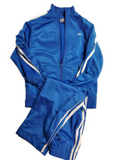 Athletic Works Boys Track Suit 2 Piece Set Blue White Jacket Pants Size 4/5