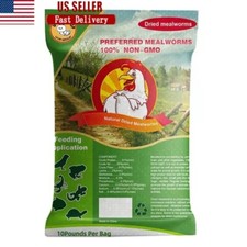 10LB Dried Mealworms for Wild Birds Chickens High Protein Organic Chicken Feed
