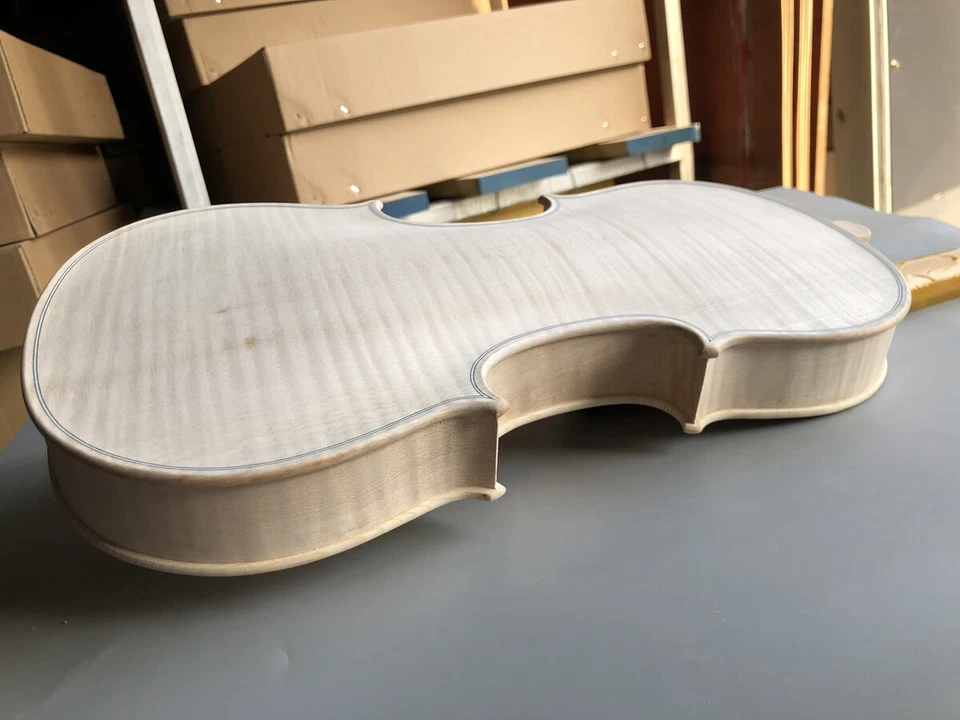 Unfinished violin 4/4 Spruce nice flame maple Handmade maple Stradivari style - Image 4 of 4