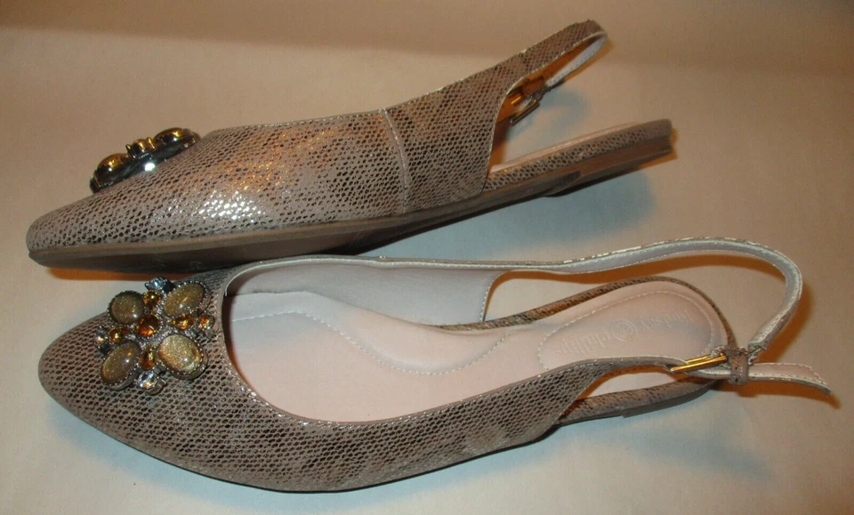 Lindsay Phillips Lacey Mujer 6.5 Oro Intercambio Joya Cómodo Cordones Planos Foto 3 de 4