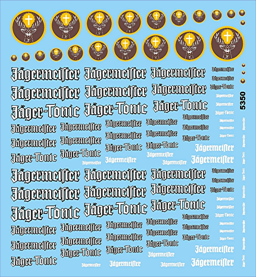 IDC DECALS Sponsoren Bogen Jäger-Tonic + Jägermeister No.4 - 1:50 Decal Abziehbilder