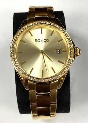 New York &Co gold watch Ny & co women gold tone watch iced dial | Mercari main image 4