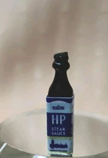 BOTTLE OF HP STEAK SAUCE FOR MINIATURE DOLLHOUSE OR ROOMBOX 