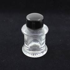 Vintage Italian Hand Made Hand Blown Cylindrical Glass Ink Bottle