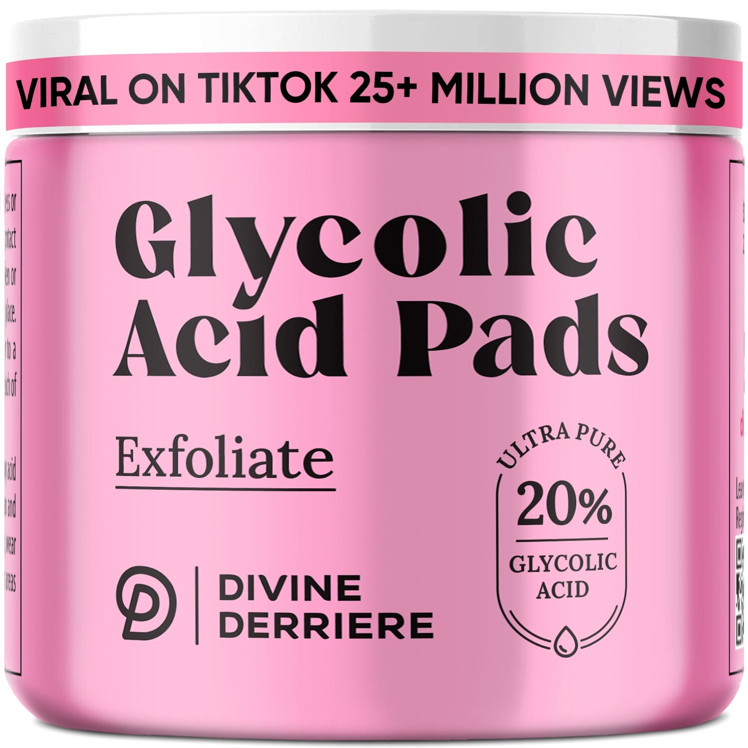 GLYCOLIC ACID PADS, AHA Chemical Peel Pads for Wrinkles Acne Scars Melasma Spots