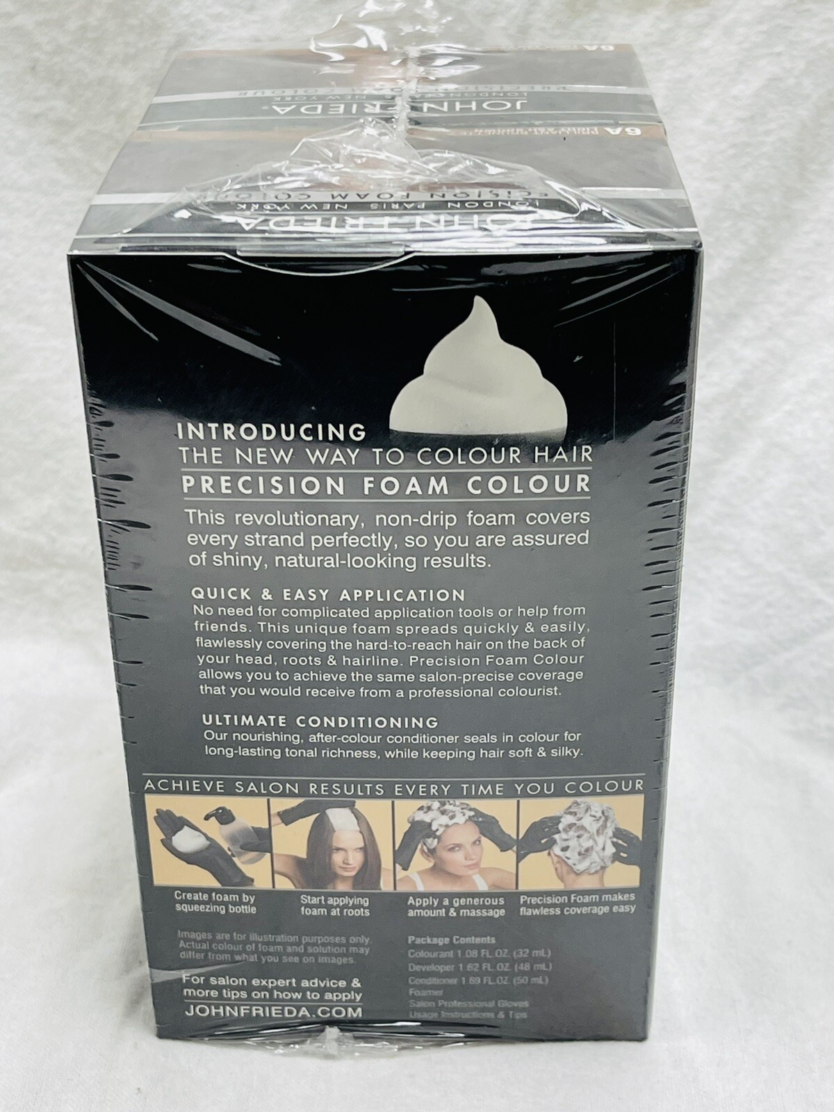 JOHN FRIEDA PRECISION FOAM COLOR 6A BRILLIANT BRUNETTE LIGHT ASH BROWN 2 APPS