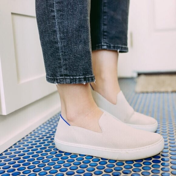 ROTHY'S The Original Slip On Sneaker White/Ivory size Loafers