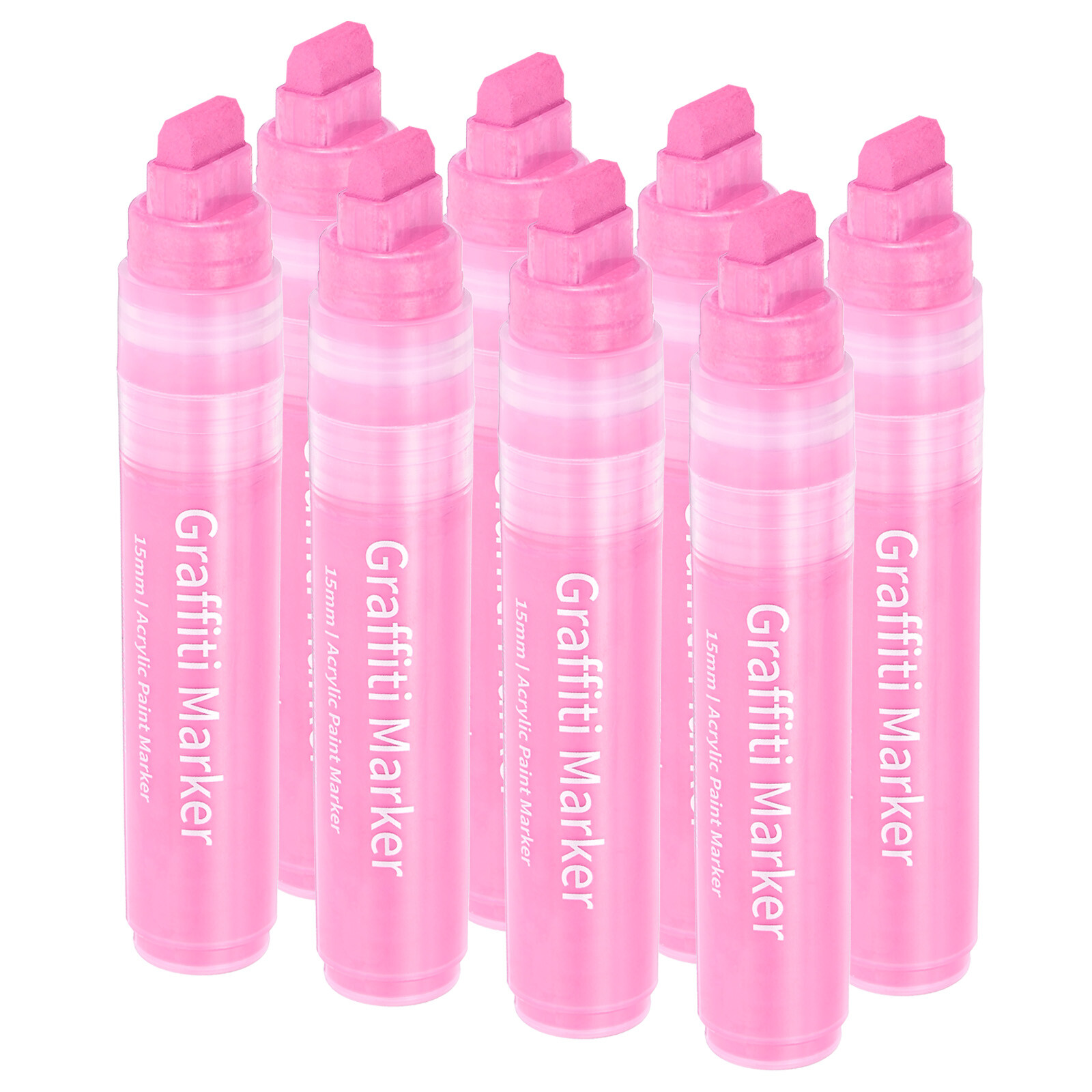8 Pcs Graffiti Markers, 15mm Pink Poster Marker Thick Acrylic Paint Pen