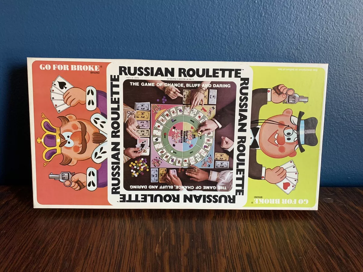 Vintage 1975 Russian Roulette Board Game, Complete & Great