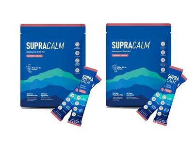 2 PACK - Nello Supercalm Powdered Drink Mix Raspberry Lemonade Supplement Relax