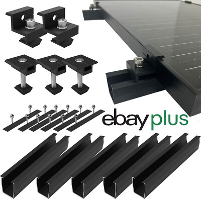 Solarpanel Alu Halterung Schiene Trapezblech Flachdach PV Befestigungsschiene
