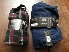 Essential Micro Fleece Lounge Pants, 2 PAIR, Men's Size Large, NWT