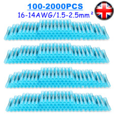 2000Pcs Blue Heat Shrink Butt Wire Connectors Crimp Terminals AWG 16-14 Gauge UK