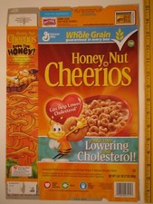 Empty Cereal Box 2008 HONEY NUT CHEERIOS 17oz Save The Honey  Z3b8 