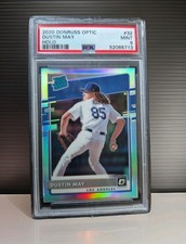 2020 Donruss Optic Prizm Holo DUSTIN MAY RC PSA 9 St Louis Cardinals Ace 🔥 