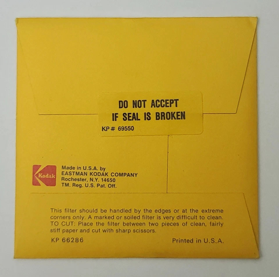 Kodak Wratten Gelatin Filter No. 96 ND 0.20 CAT 1496322 75mm x 75mm **Sealed** - Image 2 of 2
