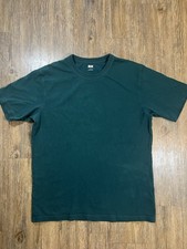 Uniqlo Green Large men's T Shirt Heavy All Cotton 100 Crew