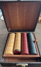 Vintage Resolin / Bakelite  Poker Chip Caddy Holder very cool! 190 Chips