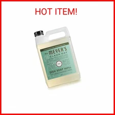 MRS. MEYER'S CLEAN DAY Liquid Dish Soap Refill, Biodegradable Formula, Basil, 48