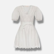 Ulla Johnson Women's White Camila Short Sleeve Mini Dress Size 6