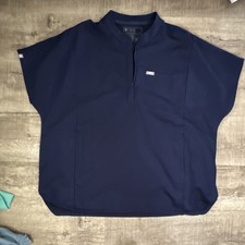 FIGS Technical Collection Navy Scrub Top Solid Unisex Size XXL