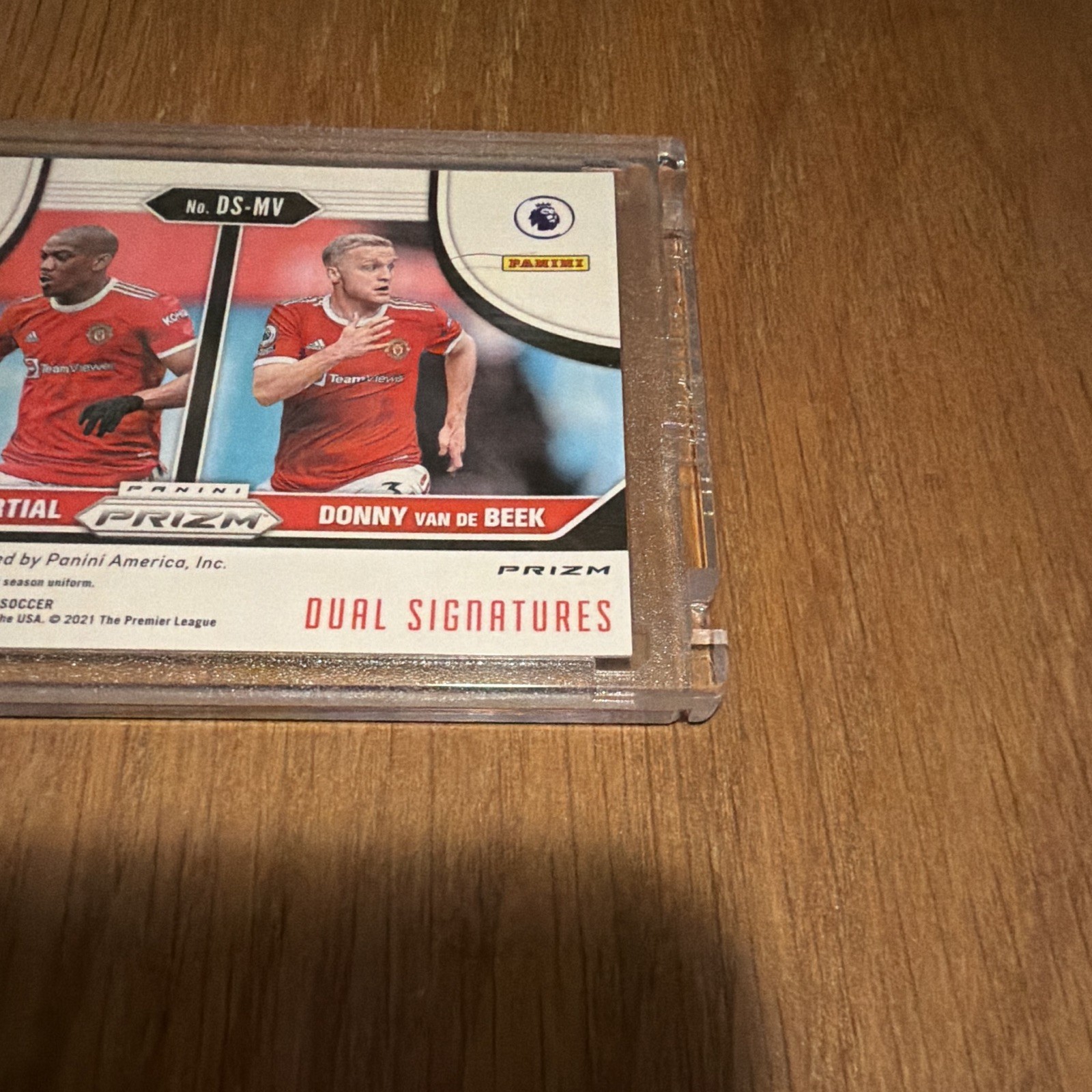 Anthony Martial Van de Beek Dual Auto Black Prizm 1/1 Manchester United 21/22 view 9