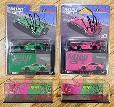 SIGNED BY LAURIN MINI GT Porsche 911 GT3R 889  1052 Rexy Roxy w/ display box